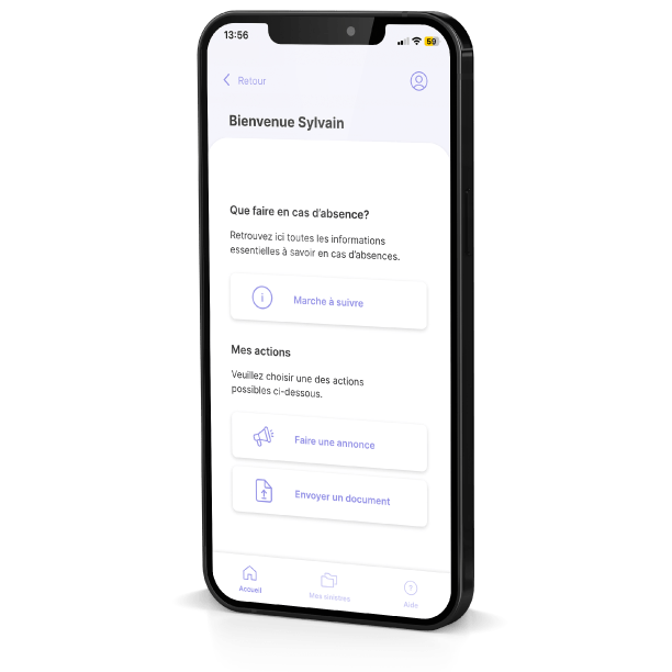 Menu Logiciel Gestion des Absences