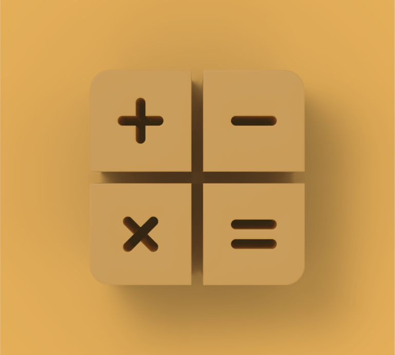 Icône 3D - Tarification - Calculatrice