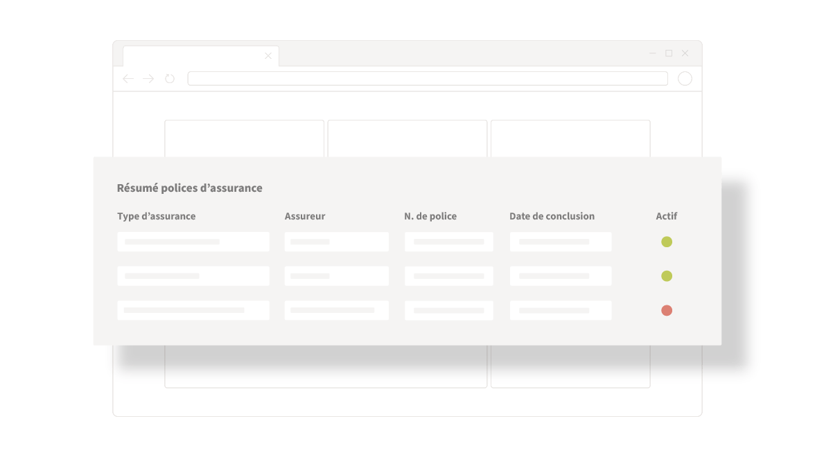 Gestion des assurances - BI - Consultez votre portefeuille d'assurance en ligne