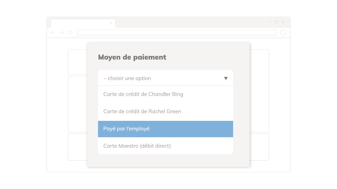 Menu Moyen de paiement - Comptabilité